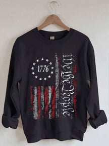 Sweat-shirt drapeau américain We The People
