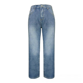 Jean rétro taille moyenne à jambe large