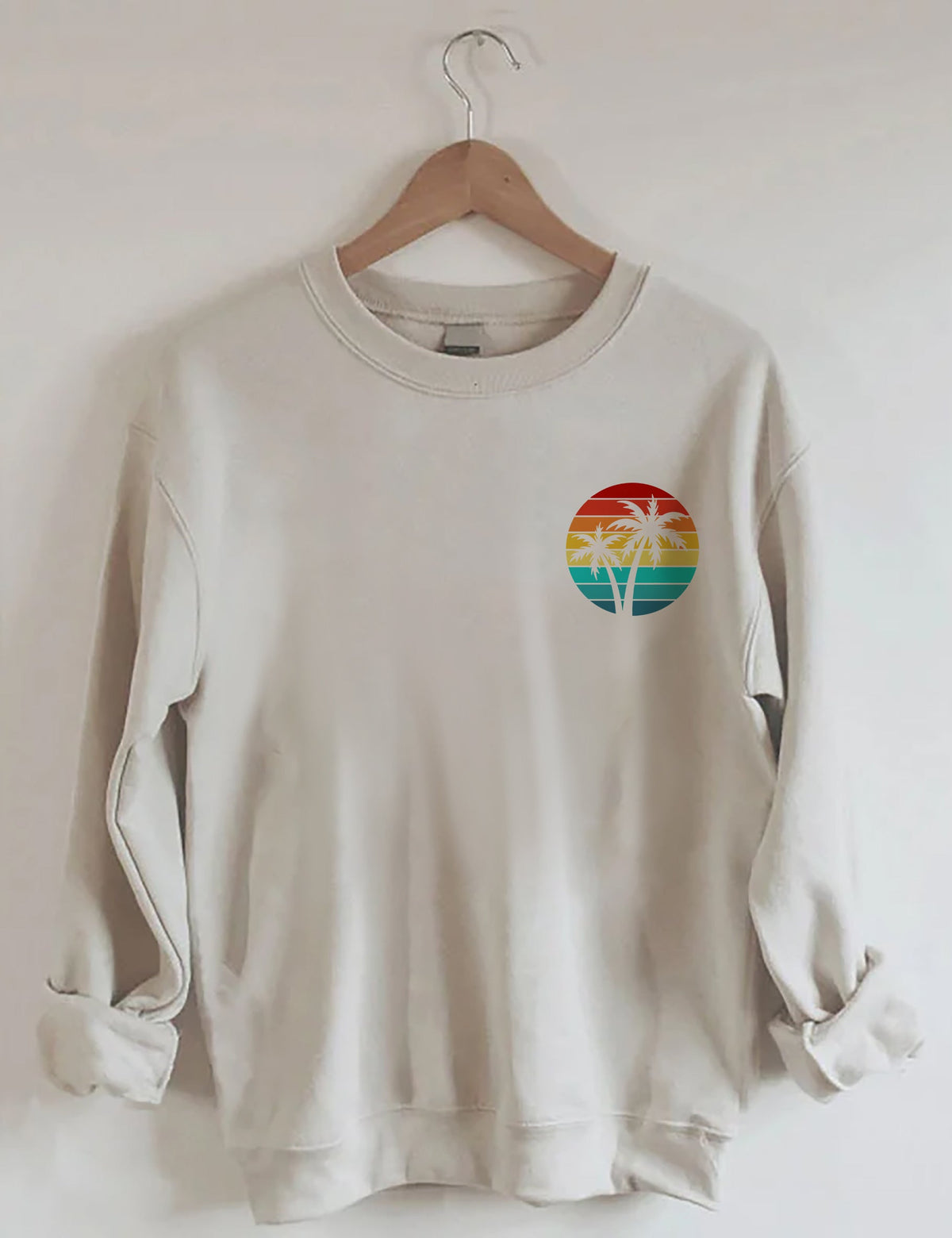 Sweat-shirt ondulé rétro Sunset Rays