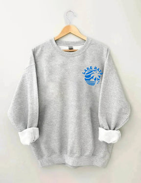 Boat Waves Sun Rays Lake Days Sweatshirt