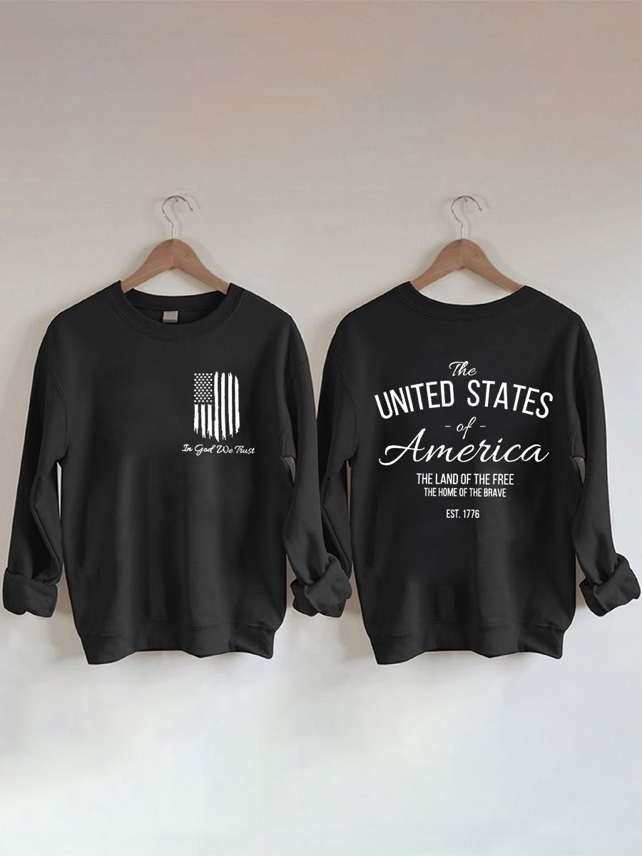 Nous faisons confiance au sweat-shirt drapeau américain