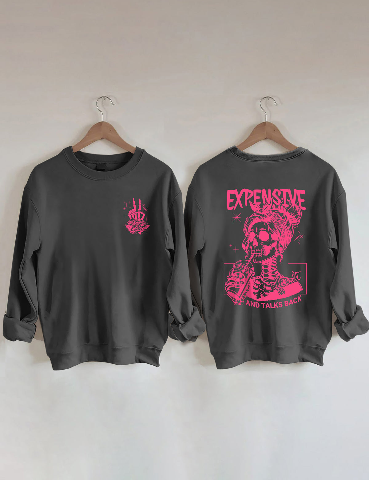 Sweat-shirt cher, difficile et parle en retour