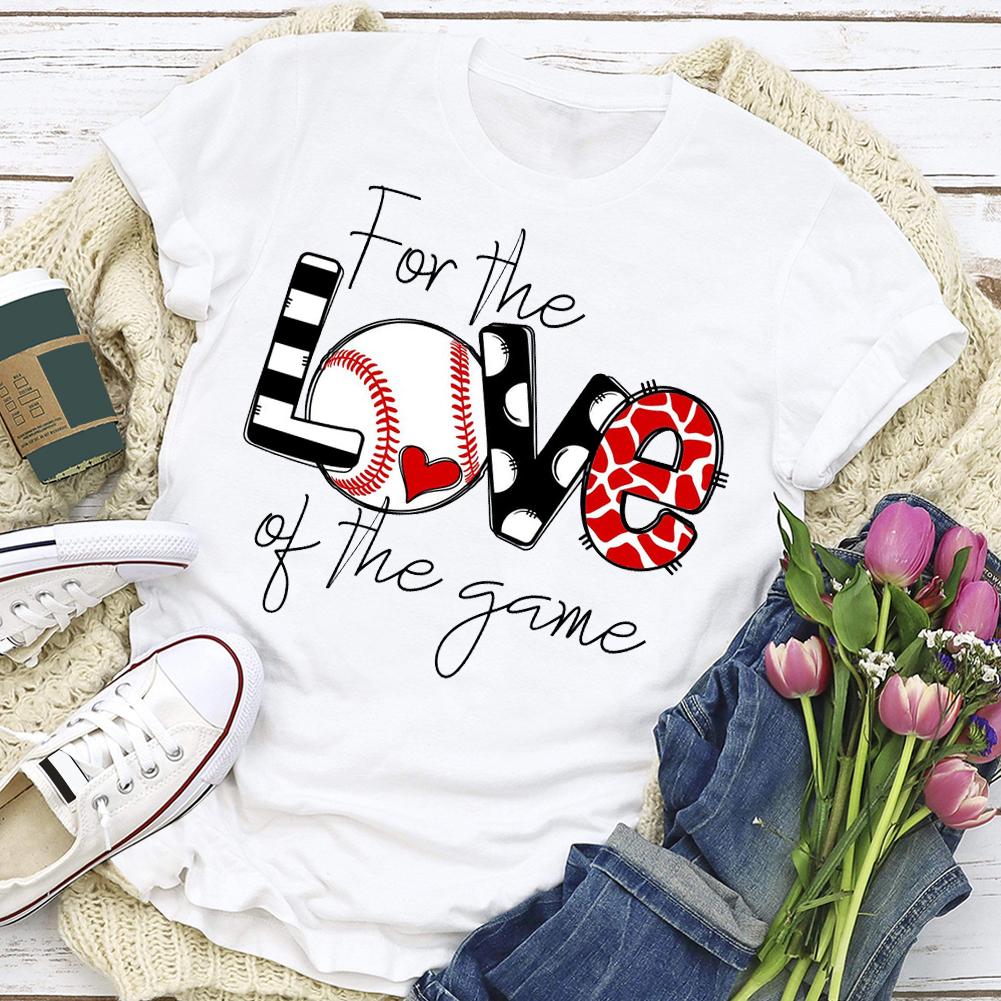 T-shirt de jeu d'amour de baseball