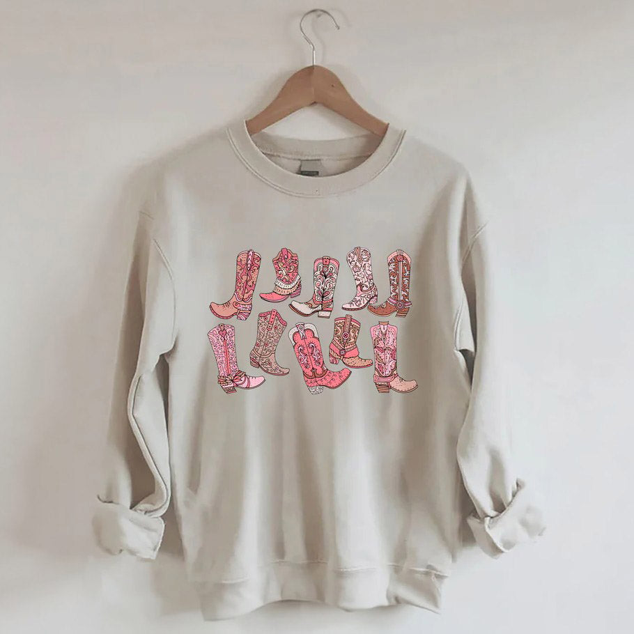 Sweat-shirt bottes de cow-girl