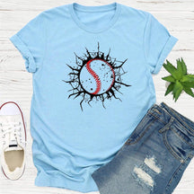 T-shirt Crack de baseball