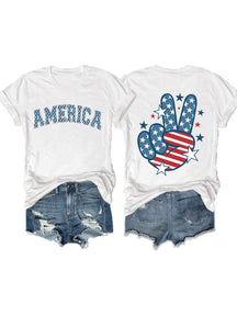 T-shirt drapeau américain
