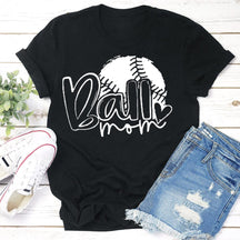 T-shirt maman balle de baseball