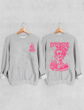 Sweat-shirt cher, difficile et parle en retour