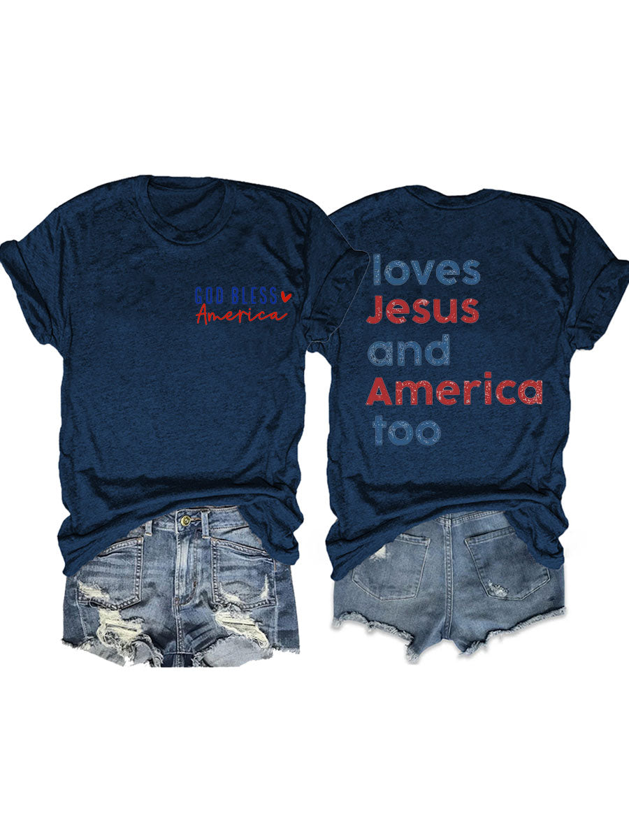 T-shirt aime aussi l'Amérique
