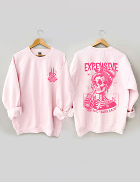 Sweat-shirt cher, difficile et parle en retour
