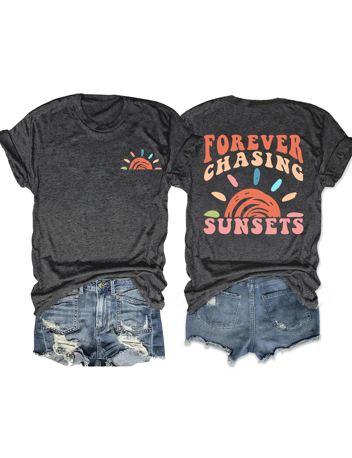 T-shirt Pour toujours à la poursuite des couchers de soleil
