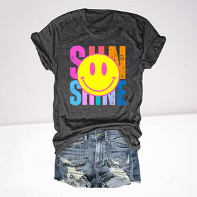 T-shirt visage souriant soleil
