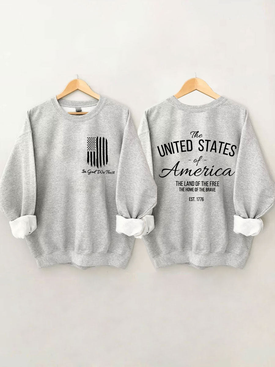 Nous faisons confiance au sweat-shirt drapeau américain