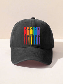 Soyez gentil langue des signes gentillesse fierté arc-en-ciel imprimé chapeau 