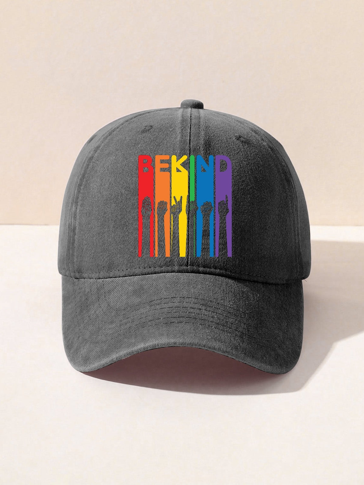 Soyez gentil langue des signes gentillesse fierté arc-en-ciel imprimé chapeau 