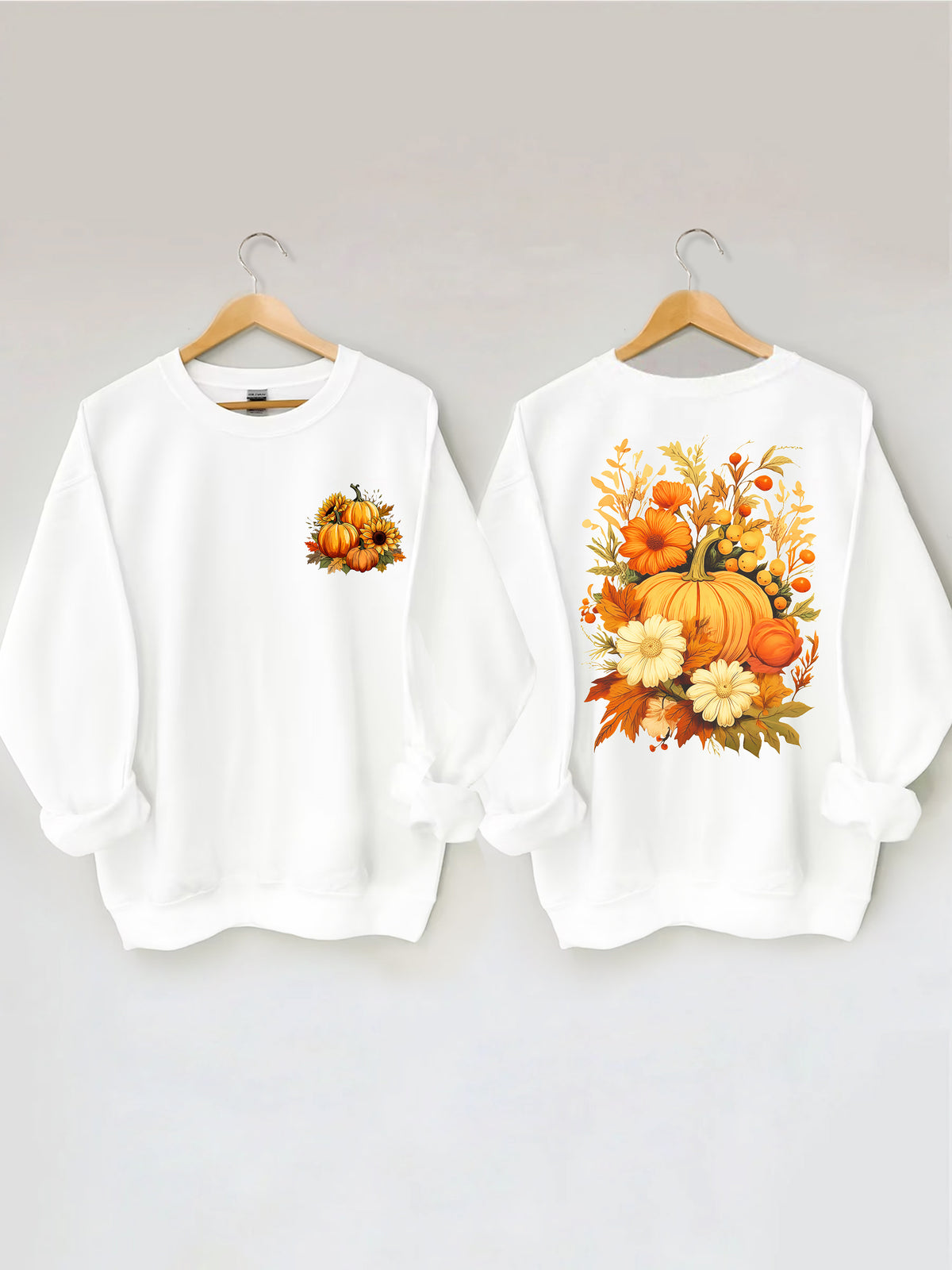 Sweat-shirt citrouilles tournesol