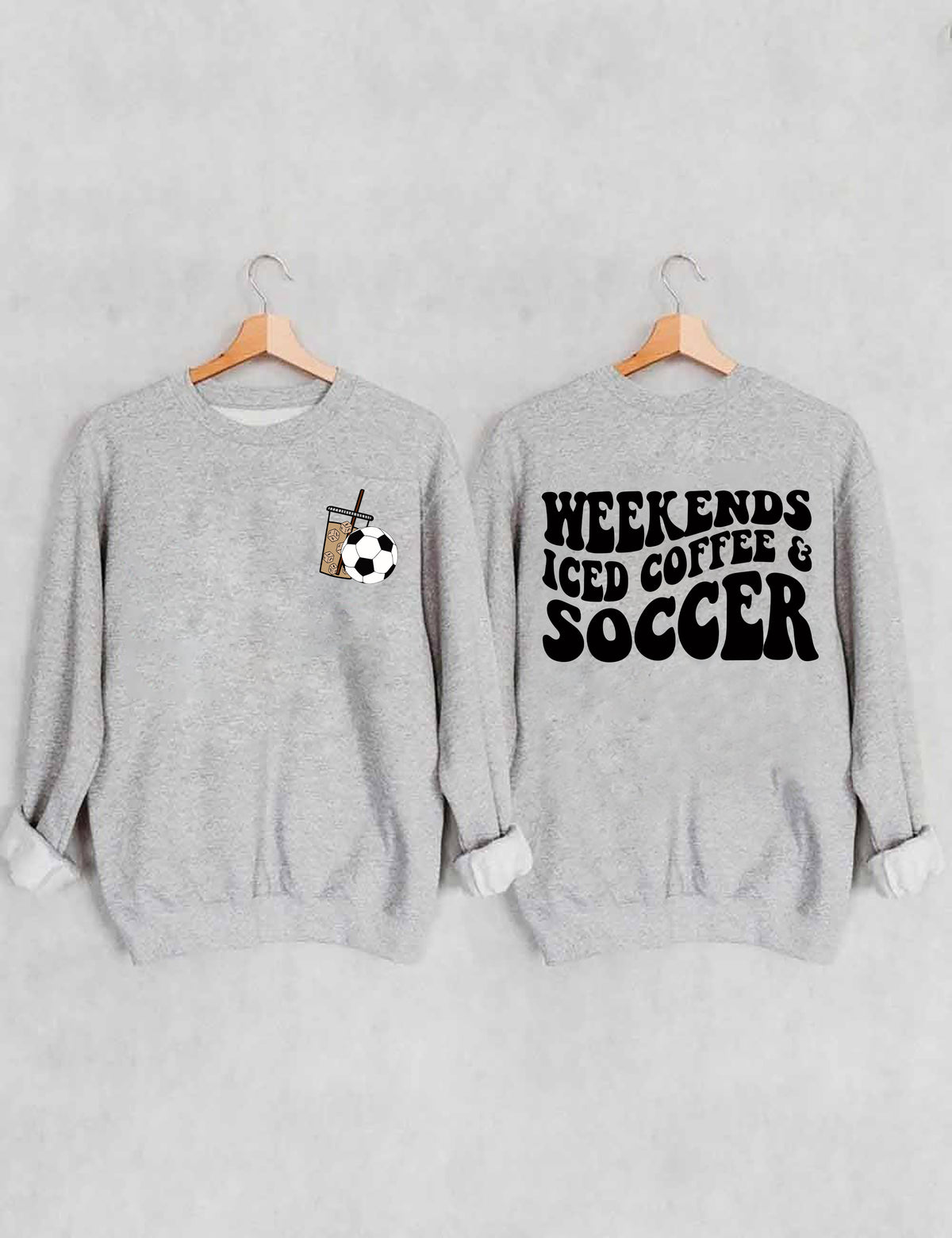 Sweat-shirt de football au café glacé du week-end