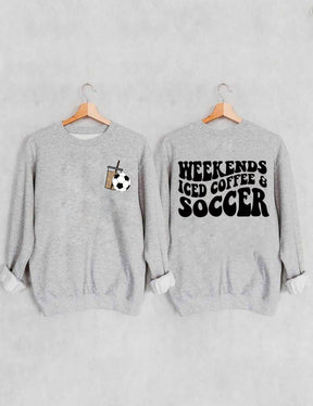 Sweat-shirt de football au café glacé du week-end
