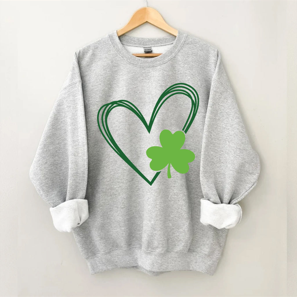 St. Patrick's Day Herz-Sweatshirt