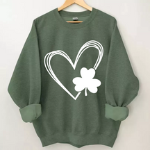 St. Patrick's Day Herz-Sweatshirt