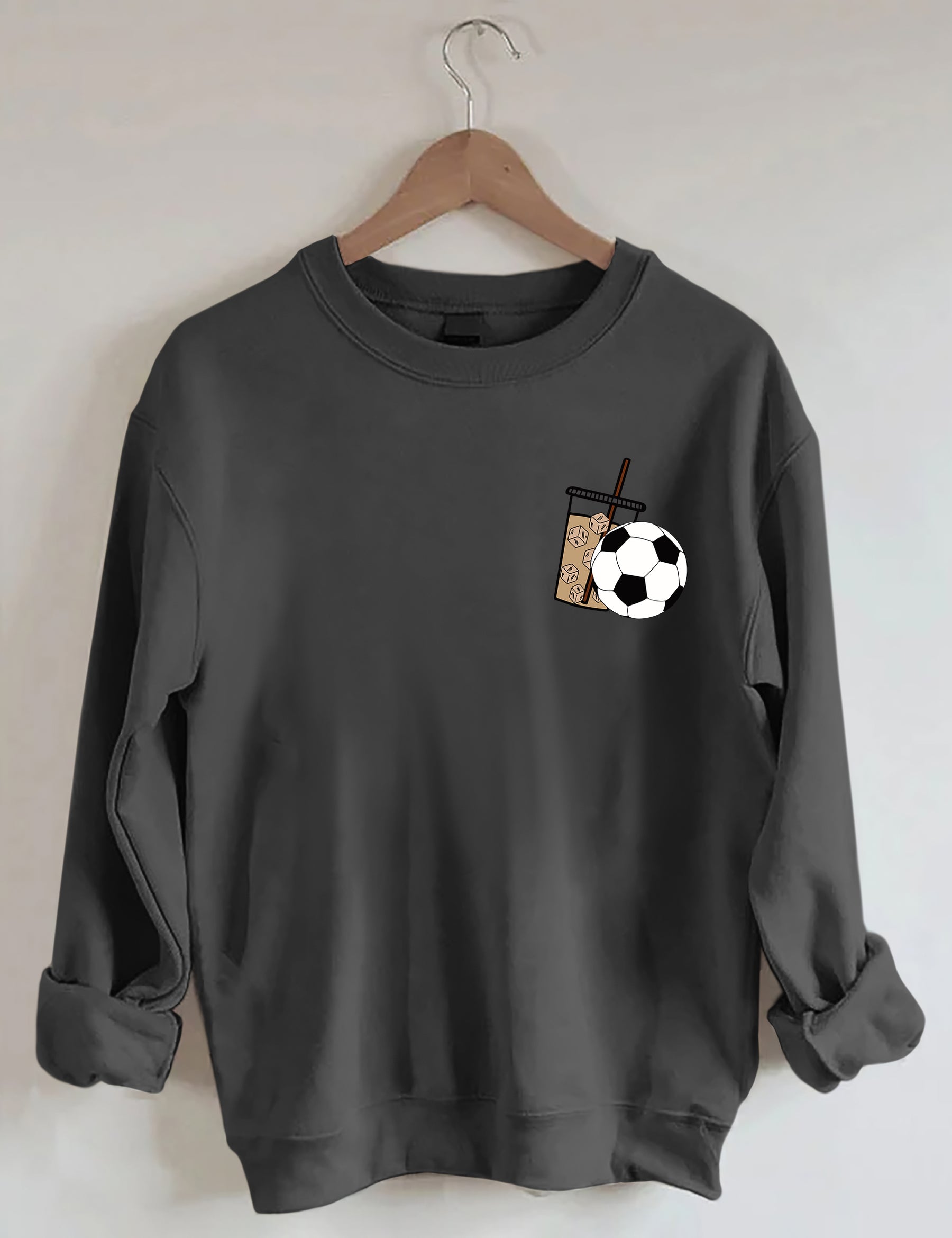 Sweat-shirt de football au café glacé du week-end