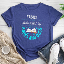 T-shirt col rond amateur de livres