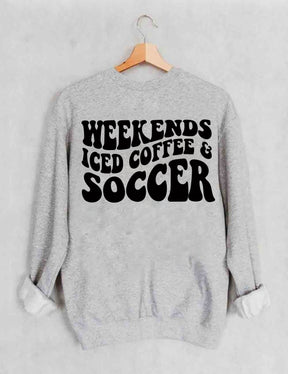 Sweat-shirt de football au café glacé du week-end
