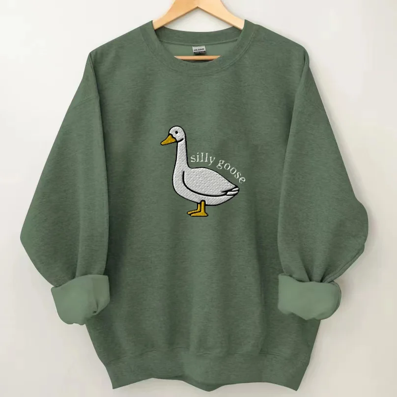 Sweatshirt mit Silly Goose-Print 