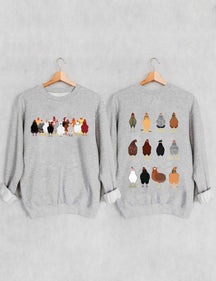 Sweat-shirt Love Chickens 