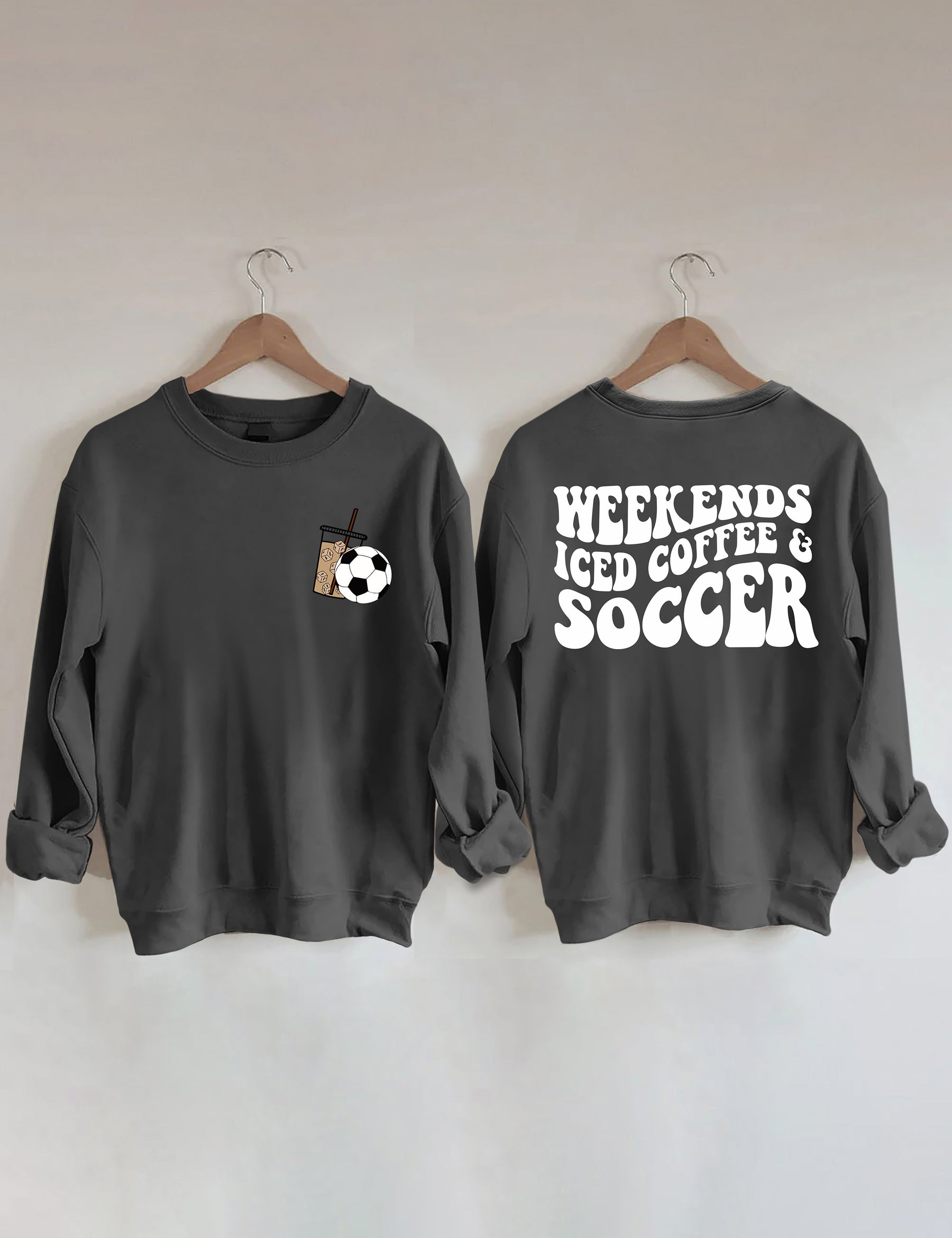 Sweat-shirt de football au café glacé du week-end