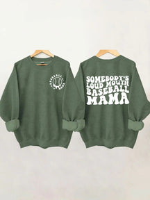 Sweat-shirt maman de baseball à gueule bruyante de quelqu'un