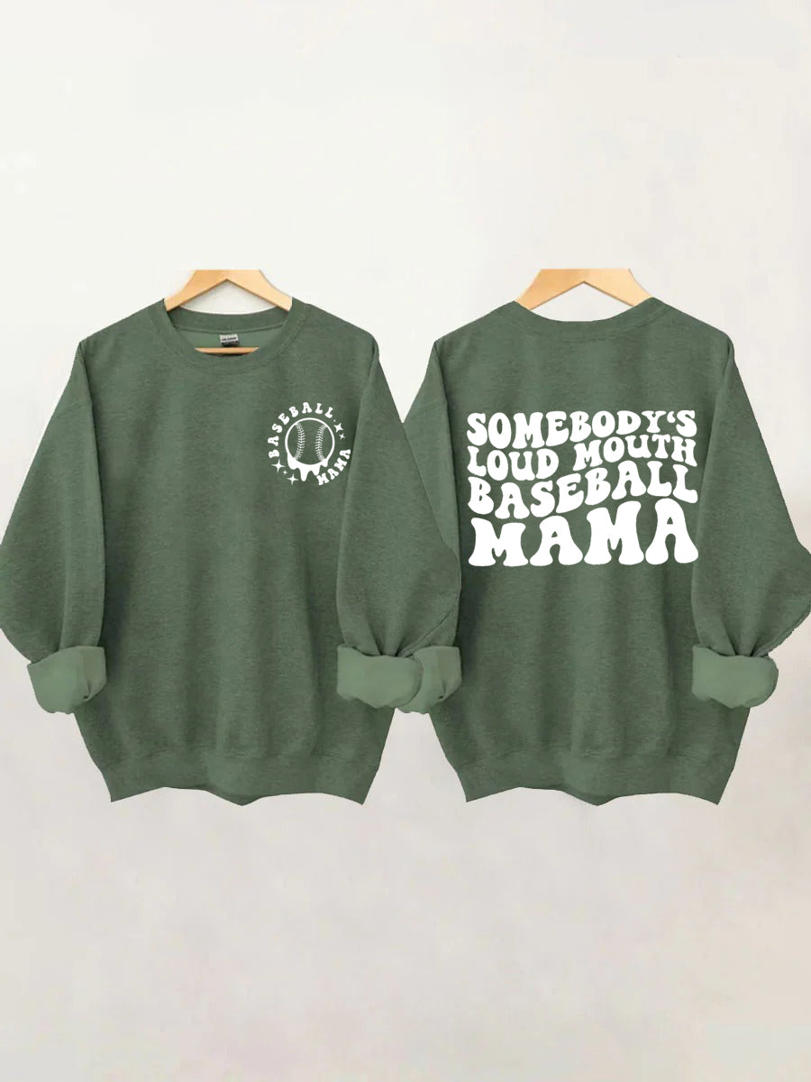 Sweat-shirt maman de baseball à gueule bruyante de quelqu'un