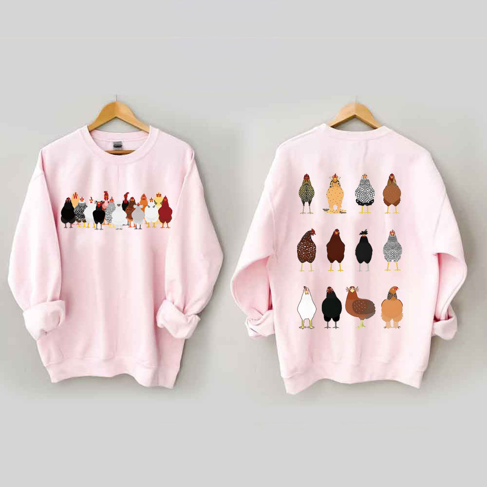 Sweat-shirt Love Chickens 