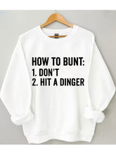 Comment Bunt Ne frappez pas un sweat-shirt de baseball Dinger