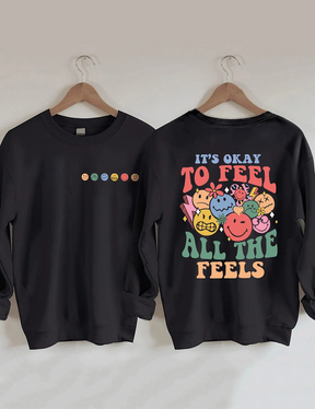 Sweat-shirt C'est bon de ressentir toutes les sensations