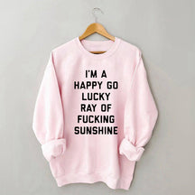Funny Letter Print Casual Sweatshirt
