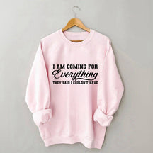 Je viens pour tout sweat-shirt
