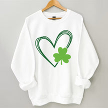 St. Patrick's Day Herz-Sweatshirt