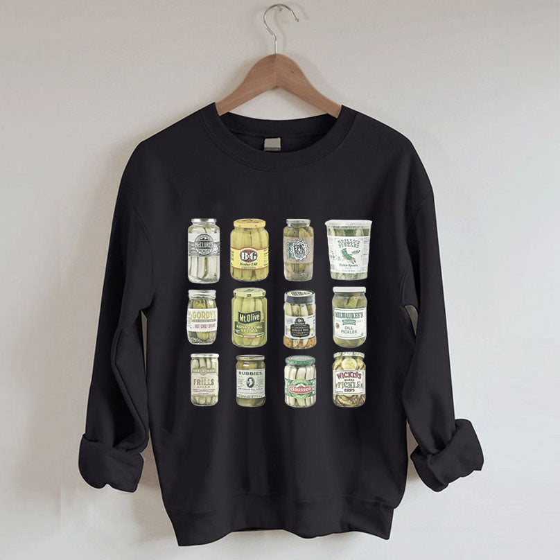 Sweatshirt mit eingemachten Gurken 