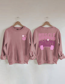 Sweat-shirt de couverture de pompe de maman musculaire