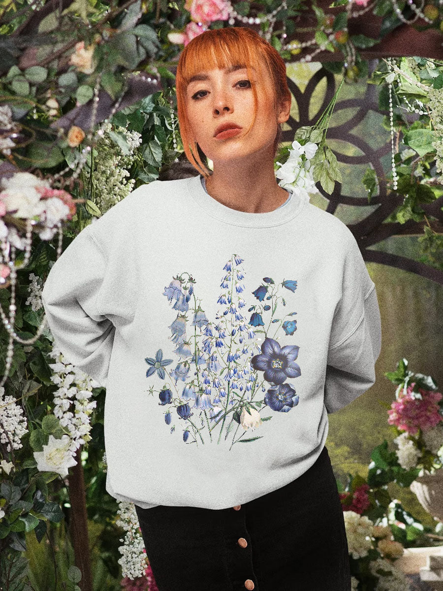 Sweatshirt mit Wildblumen-Print
