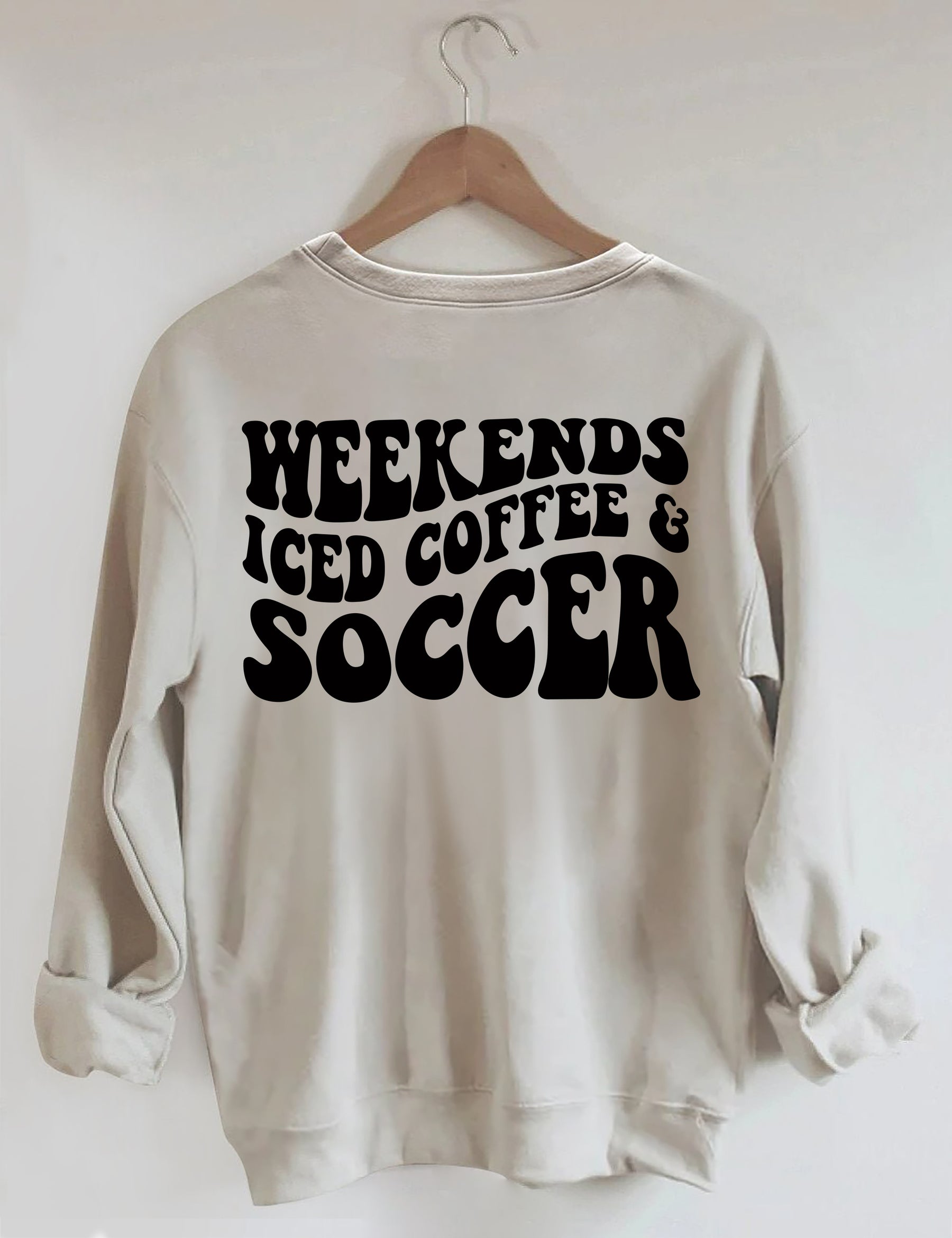 Sweat-shirt de football au café glacé du week-end