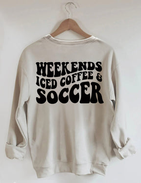 Sweat-shirt de football au café glacé du week-end