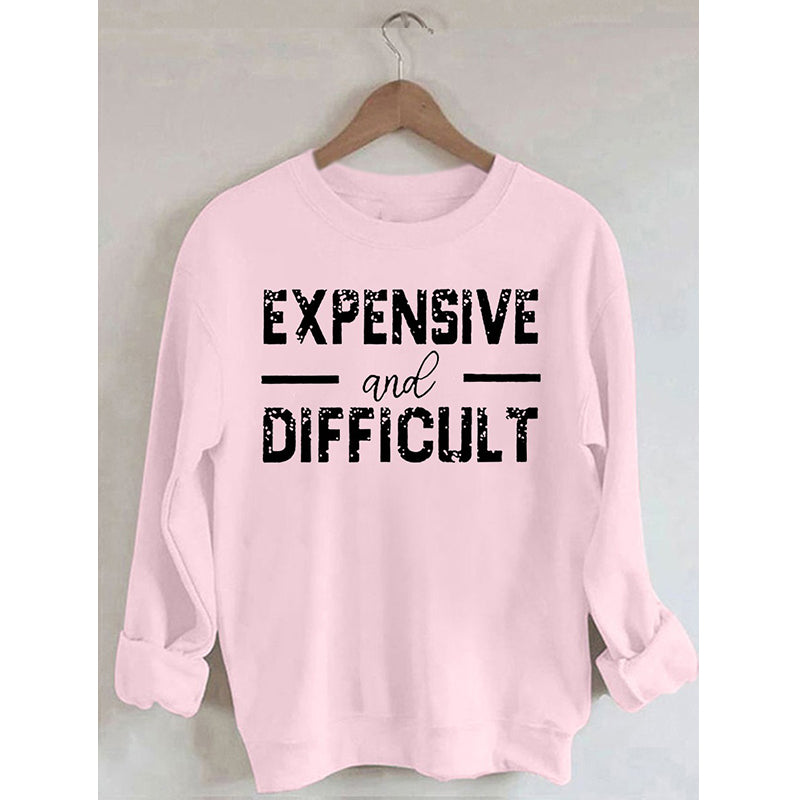PeachBruh Langarm-Sweatshirt mit teurem und schwierigem Aufdruck