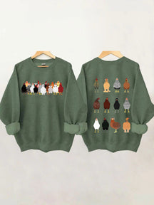 Sweat-shirt Love Chickens 
