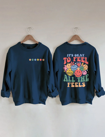 Sweat-shirt C'est bon de ressentir toutes les sensations
