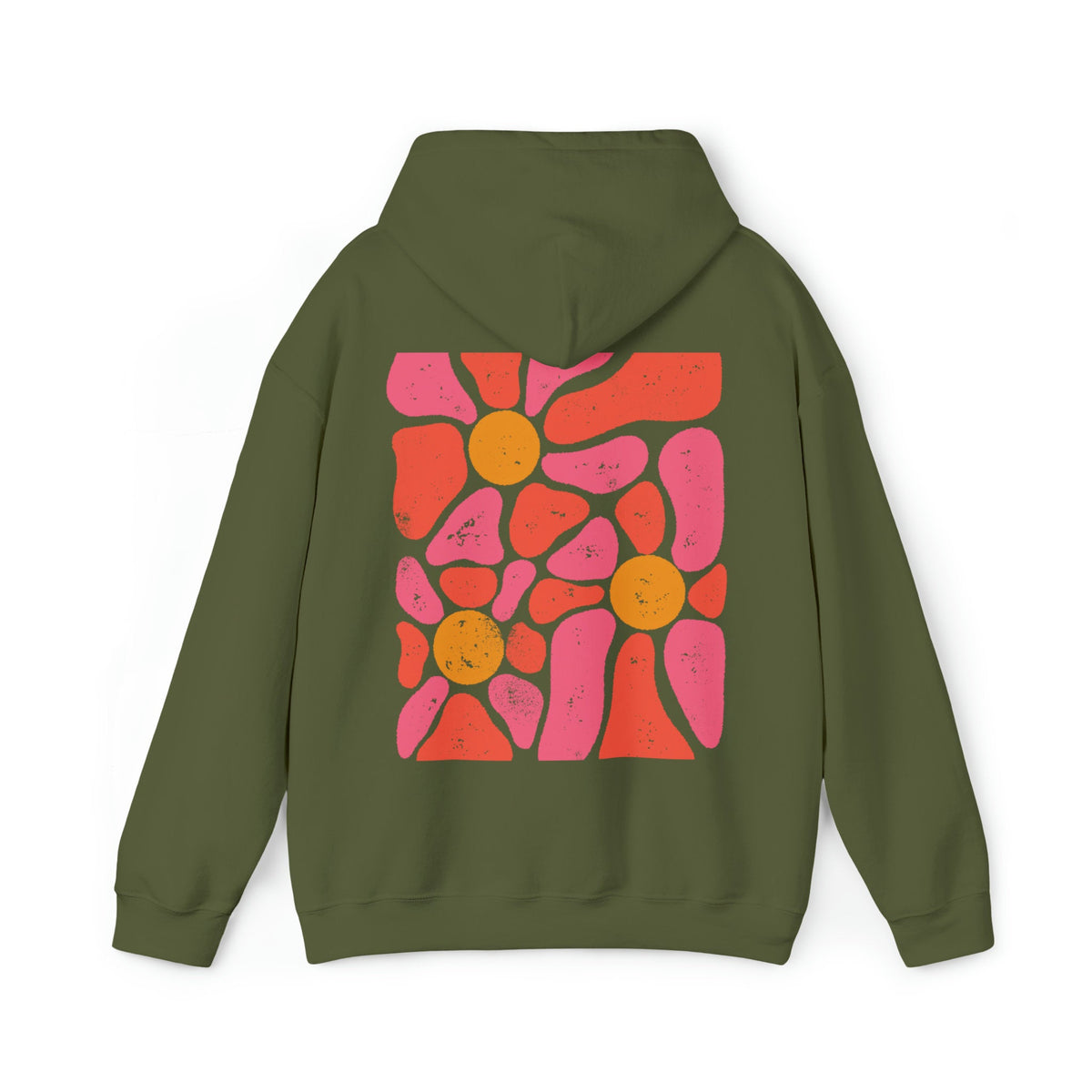 Retro botanischer Wildblumen-Hoodie