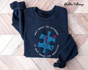 Ce qui vous rend différent est ce qui vous rend beau sweat-shirt