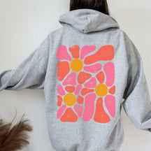 Retro botanischer Wildblumen-Hoodie