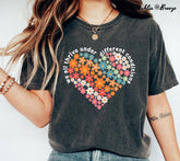 Nous prospérons tous dans différentes conditions T-shirt de soutien à l’autisme